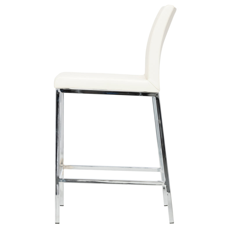 Kunze Jersey Bar & Counter Stool, White, Bar Stool (29.5" Seat Height)