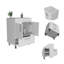 Meuble-lavabo simple blanc 2 portes