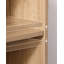 Armoire de rangement Mid-Century moderne avec portes en rotin tissé, tablettes ouvertes et tablettes réglables - parfaite pour le salon et la salle à manger