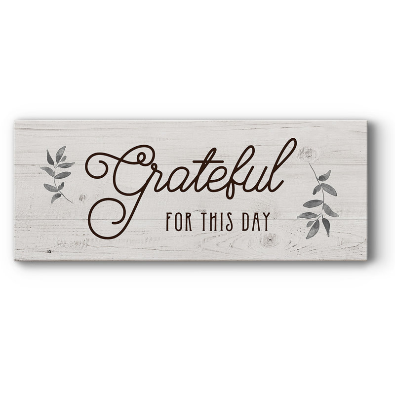 " For This Day ", 8" H x 20" W x 1.5" D