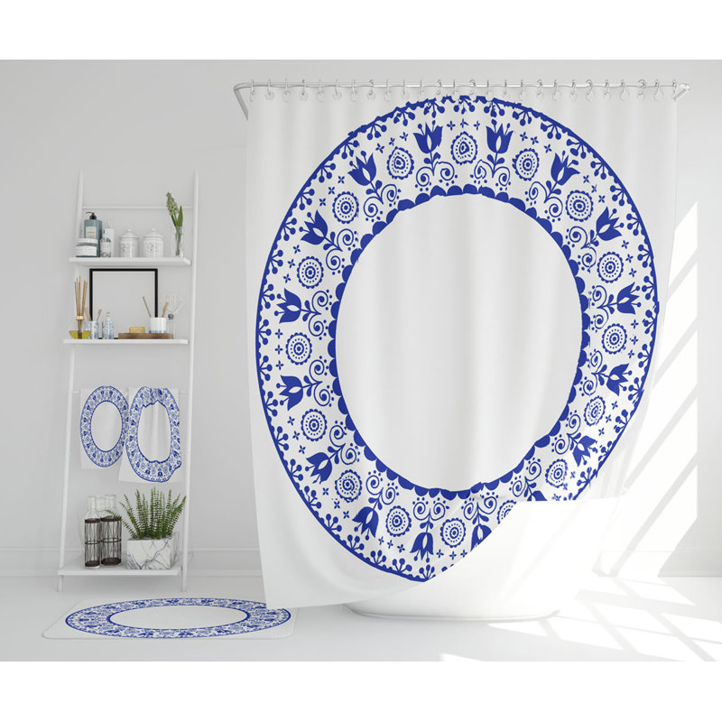 Nasrin Polyester Shower Curtain Set