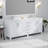 White Double Bath Vanity 80 In. W X 22 In. D, With White Quartz Top-117978755