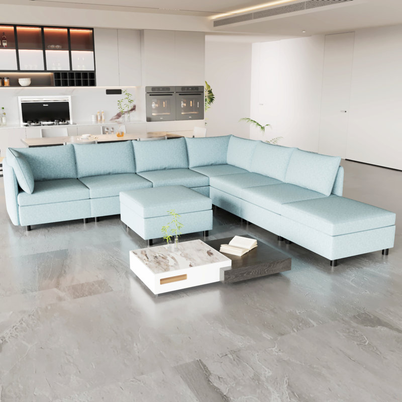 Canapé modulaire, Bleu antique