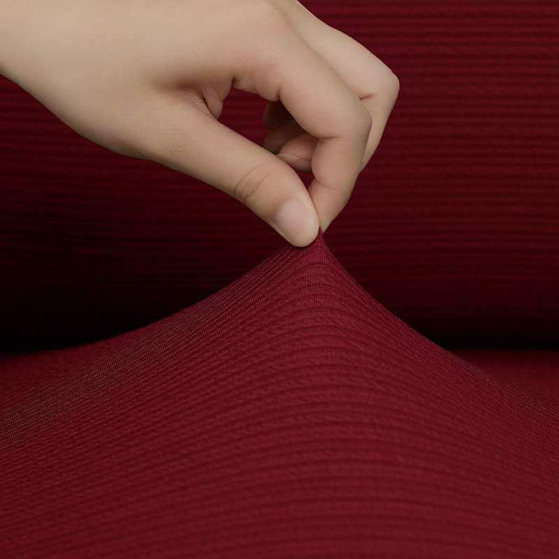 Odane Polyester Loveseat Slipcover, Bordeaux