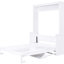 Grand lit blanc avec tablette, crée une étagère de rangement pour la chambre à coucher