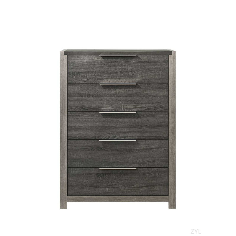 Commode à finition bois gris