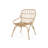 Accent Chairs For Backyard - Faux , 28.54in.d X 23.71in.w 32.73in.h, Brown, Iron Frame 2 Open Weave Frame, Brown