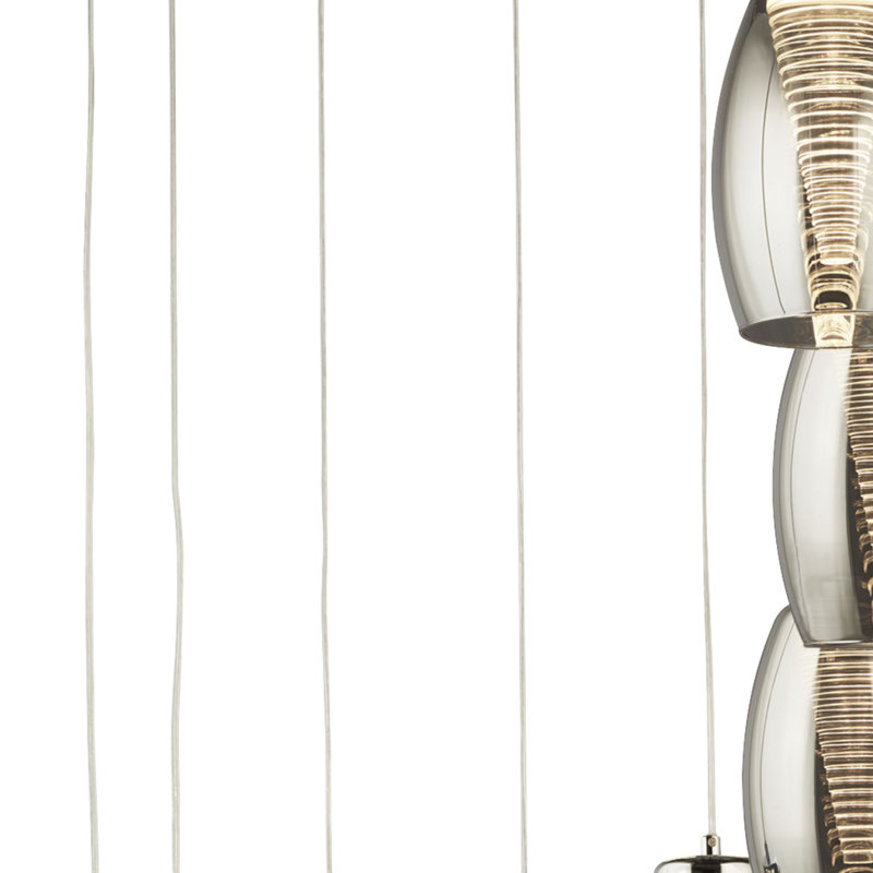 Ruari 12-Light Cluster Chandelier, Smoked