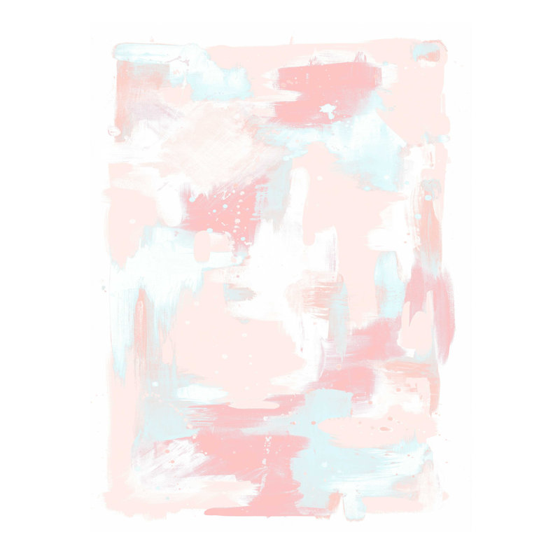 Rose et bleu délavé délavé, H 16 po x l 12 po