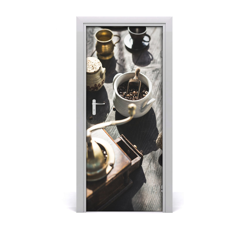 Coffee Grinders S Door Decal, 205cm H x 85cm W