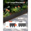 Bordure de jardin en acier 40 po x 8 po Bordure de jardin résistante à la rouille noire