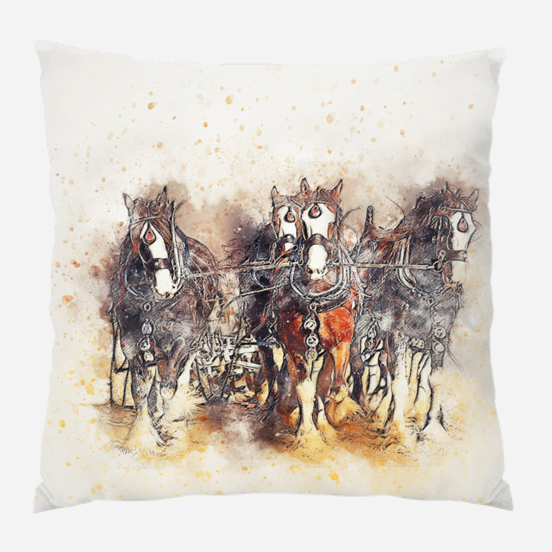 Coussin cheval Jasmin, Microsuède, Intérieur