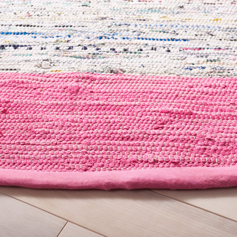 Paschall Hand Woven Cotton Rug, Round 6'