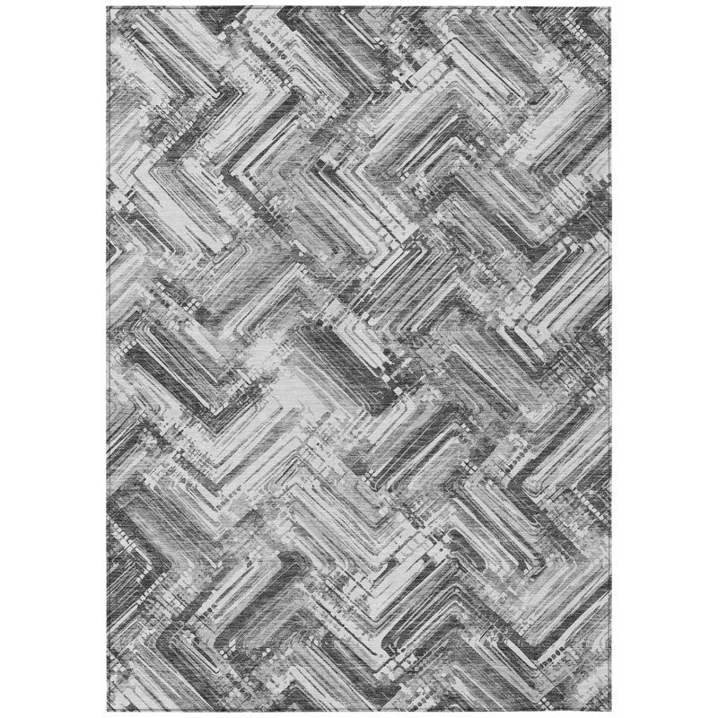Tapis intérieur / extérieur argenté 8 'x 10'
