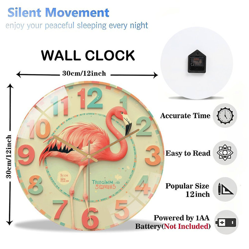 Horloge murale Flamingo