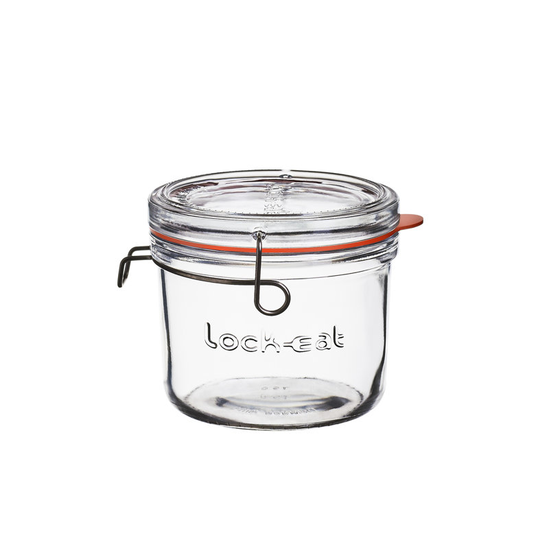 Lock-Eat Food Jar (1 Piece), 4.1" H x 4.75" W x 4.75" D