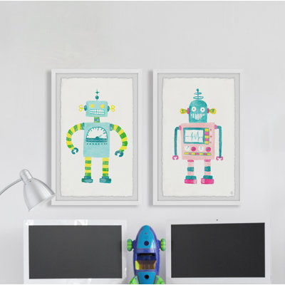 Geoffrey 'Robot' 2-Piece Set Framed Print