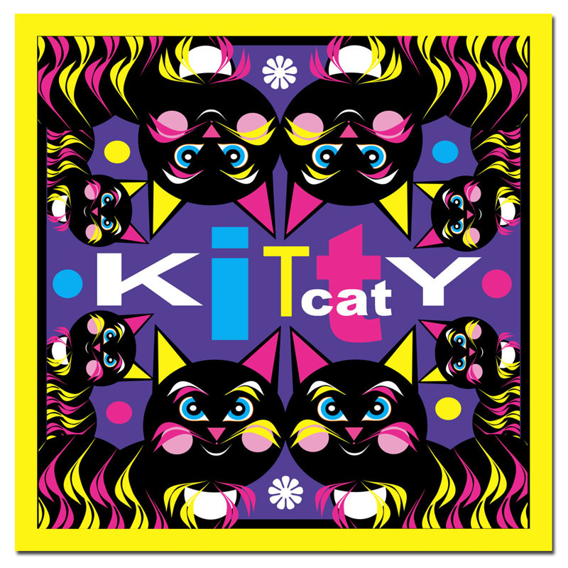 « kitty cat », art sur toile