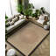 Tapis beige en coton et polyester à imprimé numérique Mandala Collection-1994530757