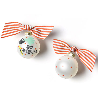 Ornement boule en verre babysitter