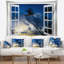 Tapisserie paysage fenêtre à la plage avec cocotiers-28507962