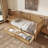 Traditional Style Rattan Full Size Daybed with 2 Drawers for Limited Space, Guest Room, No Box Spring Needed,Antique Walnut-768085326-768085327
