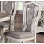 Ensemble de 2 chaises de salle à manger antiques et rembourrées capitonnées gris