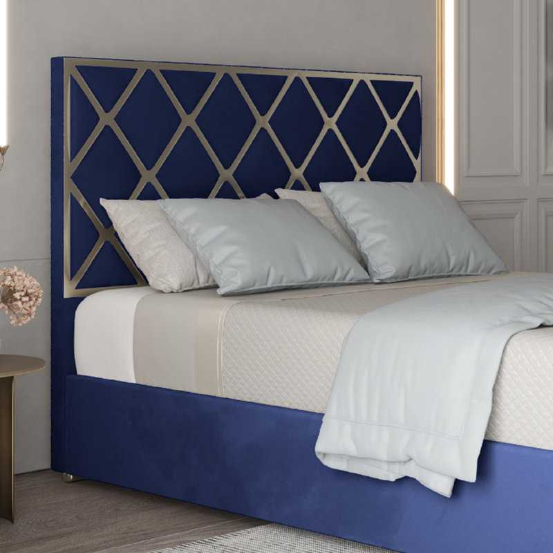 Anatalia Upholstered Bed, Small Double (4'), Blue