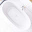 63 po X 31 po Baignoire de trempage autoportante en acrylique blanc brillant