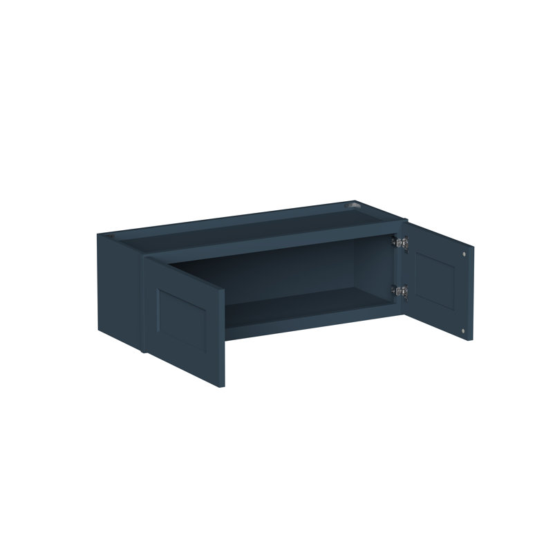 Armoire-pont murale de style Shaker de 36 po de large DL 36 po x H 12 po x P 12 po DL Cyber Gris (prêt à assembler) - Cyber gris