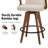 Eastwood 3 Pieces Swivel Faux Leather Counter&Bar Stools With Bamboo Frame-564010259-564010258