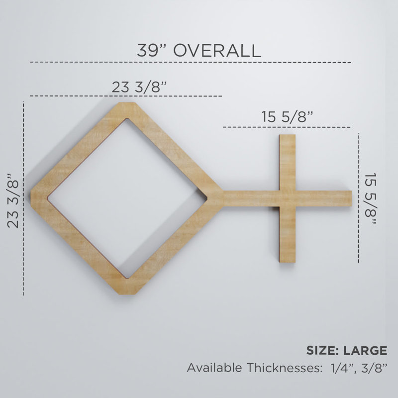 Panneaux muraux en bois Cameron, Noyer, H 23 3/8 po x l 39 po x P 3/8 po