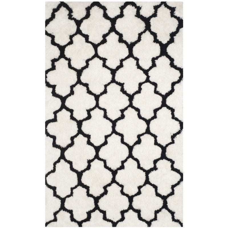 Tapis à poils longs touffeté à la main Rozanne, Rectangle 2 pi x 3 pi