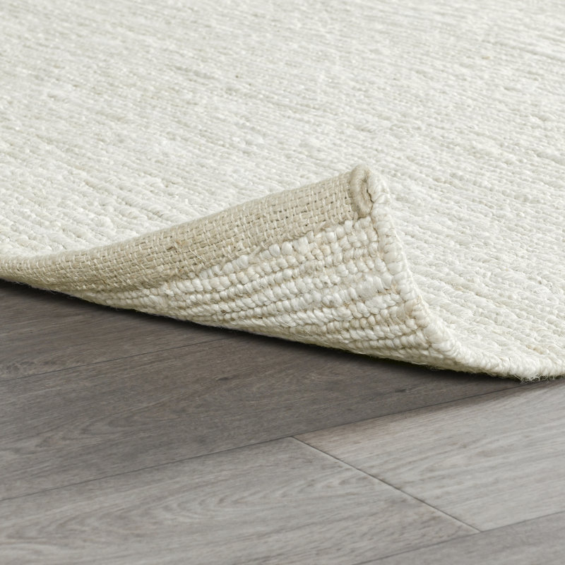 Soumak Jute / Sisal Area Rug in Ivory, Rectangle 5' x 8'