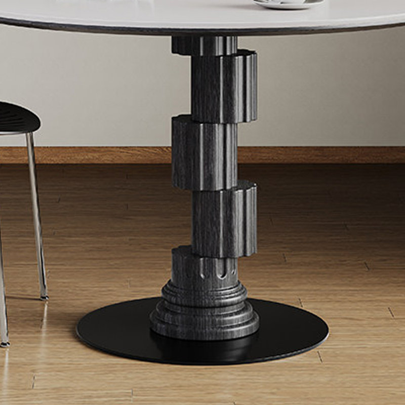 Table ronde Retro Creative, 29.52"H x 43.3"L x 43.3"W, Blanc, Noir