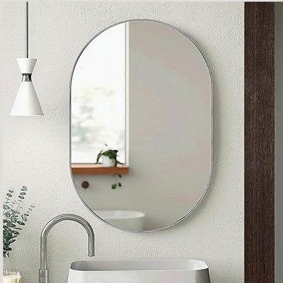 20 x 28 Inch Metal Oval  Mirror