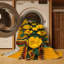  Tapis lavable de style souci du sud-ouest Marigold-1703080957