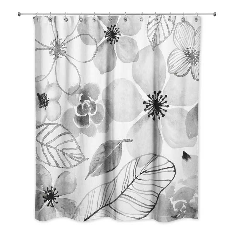 Rideau de douche Rithu, Gris