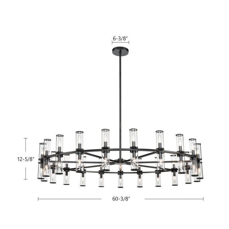 Revolve 42 - Light Chandelier, Urban Bronze