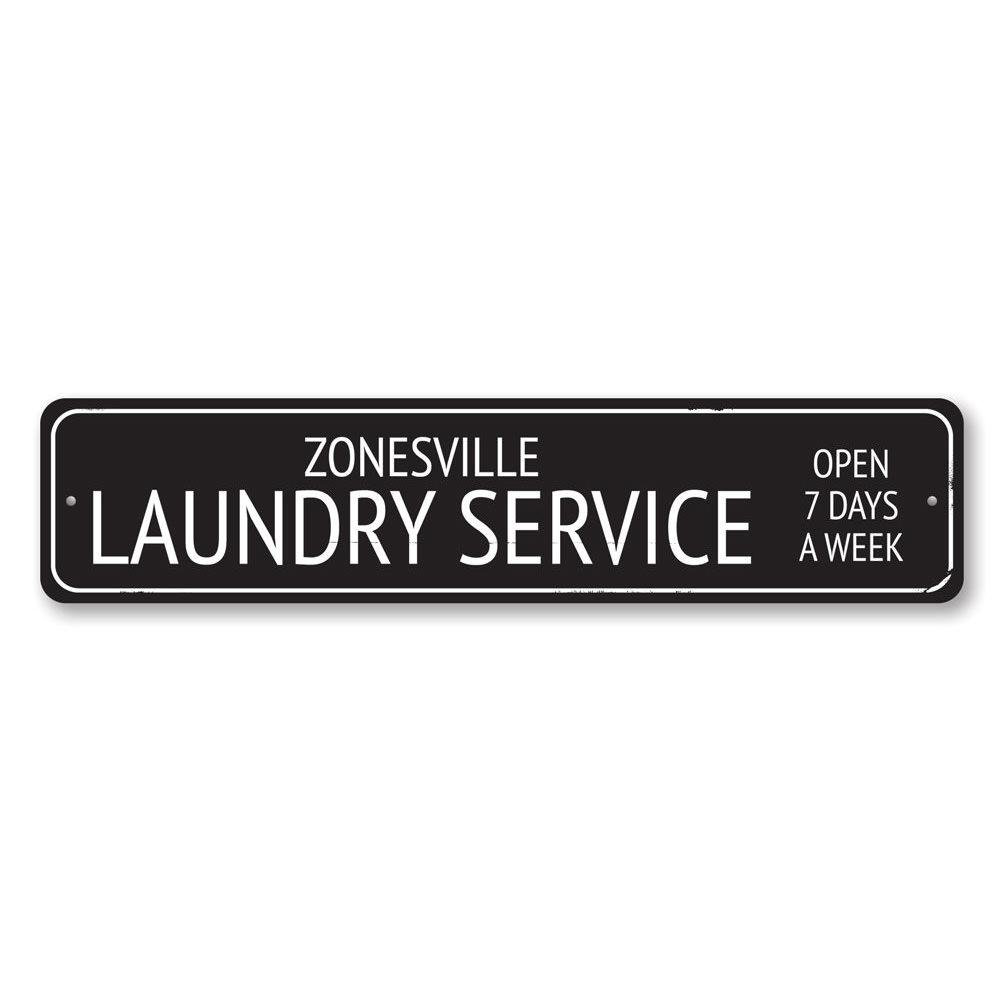 Laundry Service Custom Aluminum Sign Lizton Sign Shop, Inc 