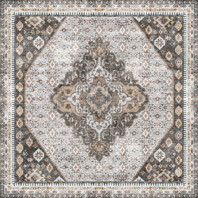 Jonathan Brown Easy to Clean Vinyl Rugs, Runner 2'6" x 6'5"