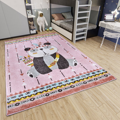 Adventures Children Pink Rug
