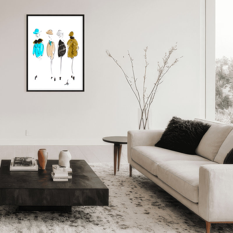 'I Heard' Framed Print Wall Art, 16" H x 12" W x 2.375" D, Framed Canvas, Black