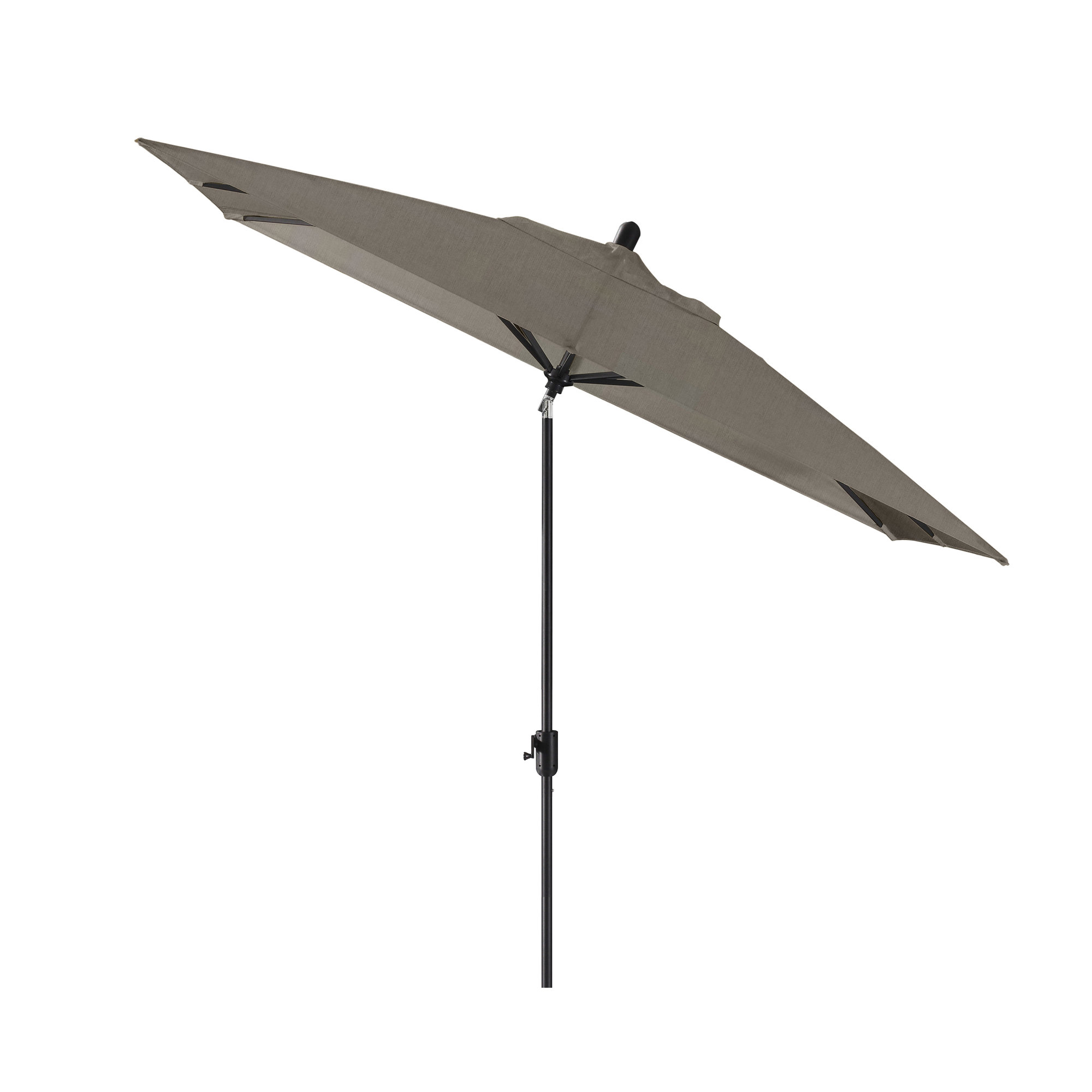 Olivier 116.7'' Outdoor Umbrella, Spectrum Graphite Sunbrella® Plainweave, Black Sapphire
