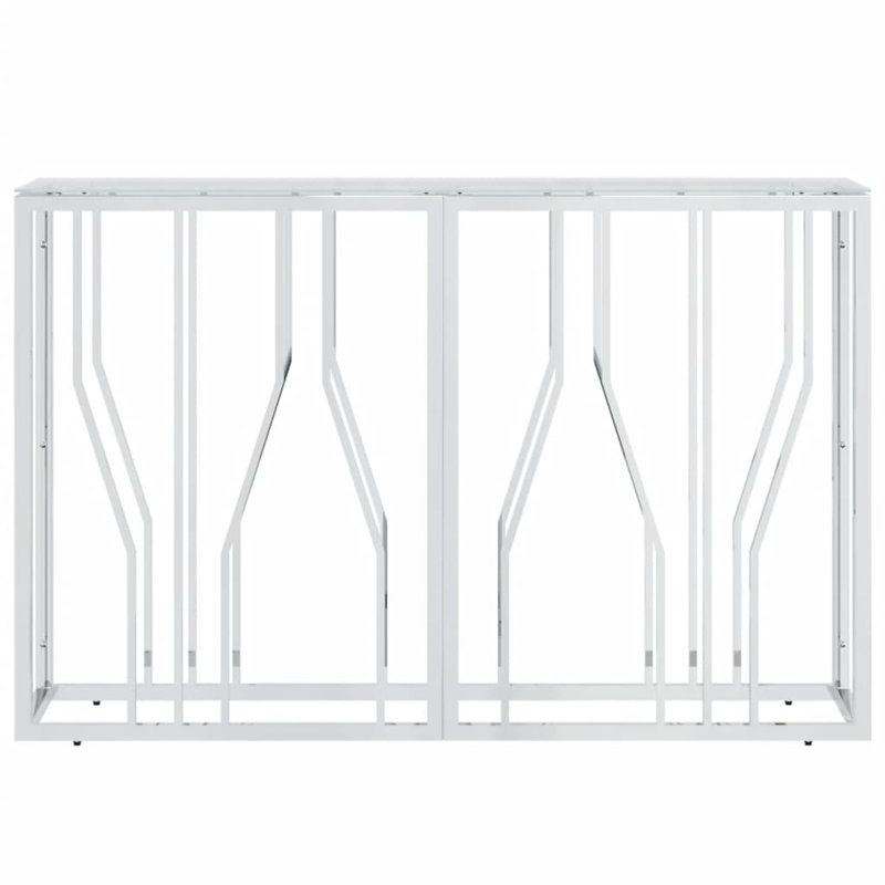 Wildomar 43.3'' Glass Top Console Table