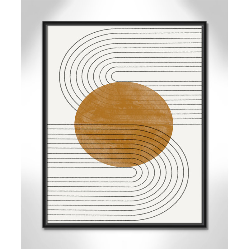 Échos courbés par Miuus Studio, Framed Canvas, 23.5'' W x 29.5'' H, Cadre flottant noir