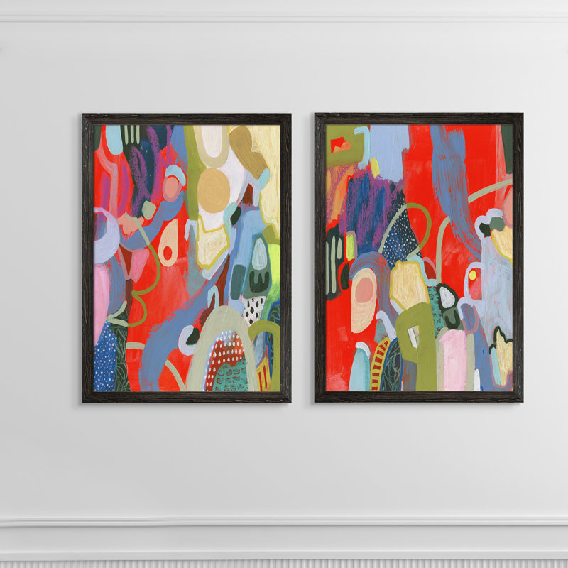 «Max Out I» par Vincent Van Gogh - ensemble de 2 reproductions d'art encadrées, Toile encadrée, H 18 po x l 24 po