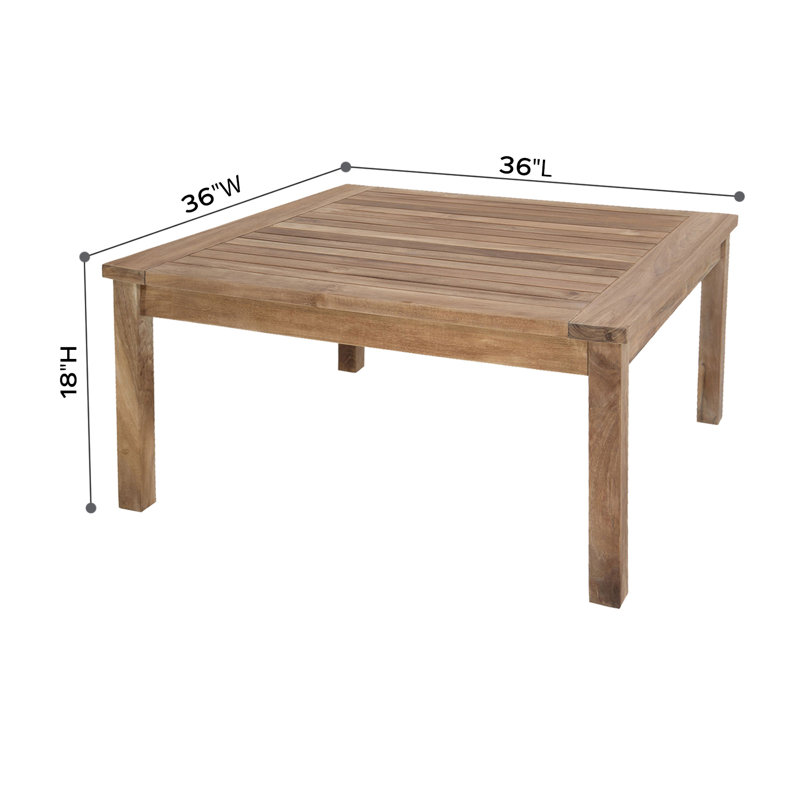 Huntington Teak 7 - Person Patio Conversation Set with Cushions, Sapphire