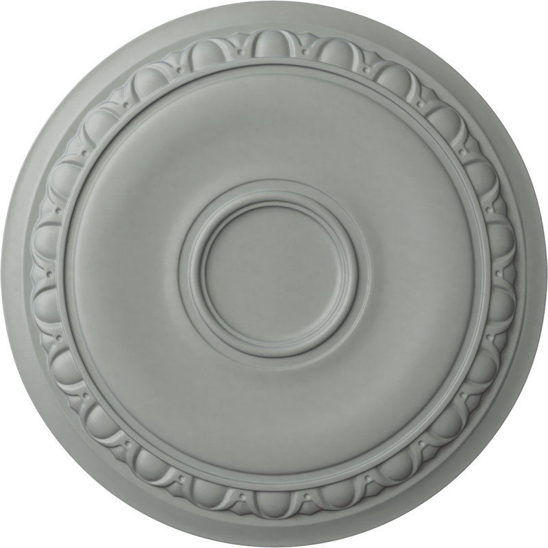 Endurathane Caputo Ceiling Medallion, 24 1/4"OD x 1 1/2"P (Fits Canopies up to 6"), Factory Primed, Primed