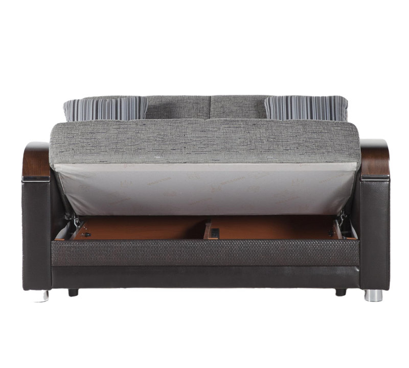 Causeuse kevian 61,4 po, 100 % polyester gris
